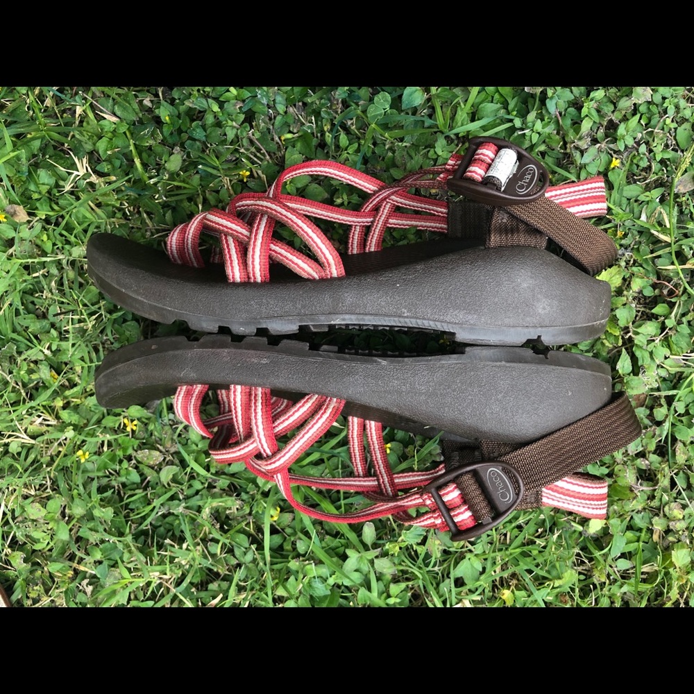 Chaco double strap multi red/brown Zx/2 sandals 8 - Picture 2 of 8